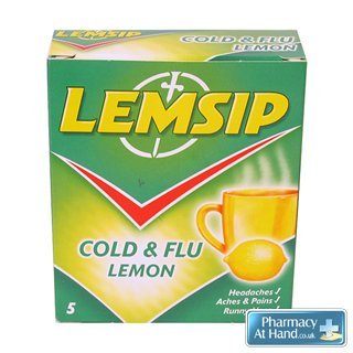 Lemsip Cold & Flu Lemon 5 Sachets