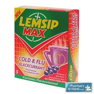 Lemsip Max Cold & Flu Blackcurrant 5 Sachets