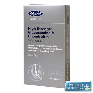 Valupak high strength glucosamine and chondroitin 500/400mg