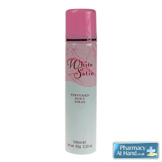 White satin perfumed body spray