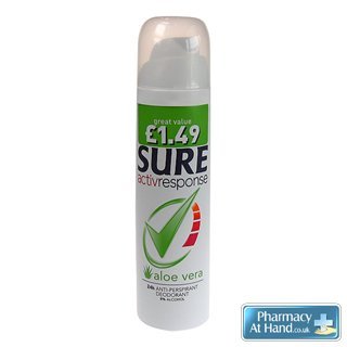 Sure activresponse aloe vera deodorant