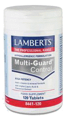 Lamberts Multi-Guard Control High Potency Multi-Vitamin & Mineral Formula 120 Tablets
